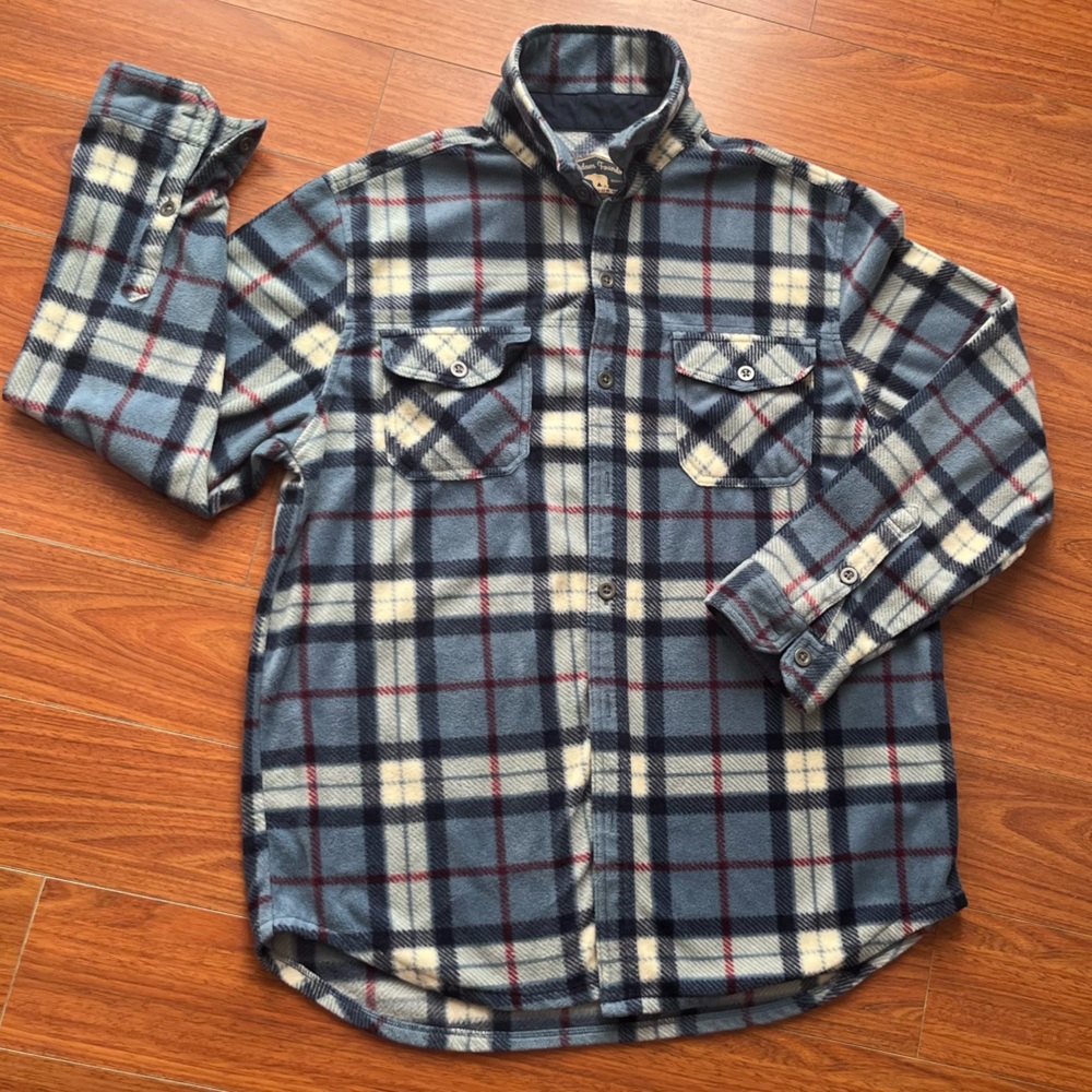 Freedom Foundry Mens Shirt L
Plaid Fleece Long Sleeve Button Up
Blue Plaid